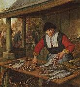 Adriaen van ostade Die Fischverkauferin painting